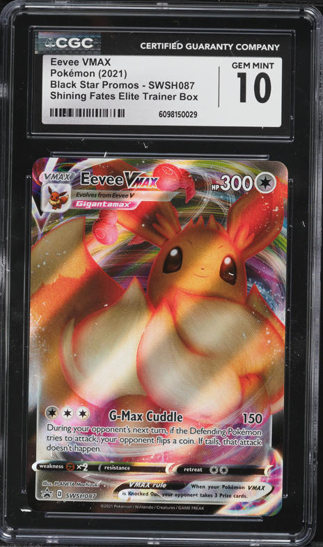 2021 Pokemon SWSH Black Star Promo Shining Fates Eevee VMAX #87