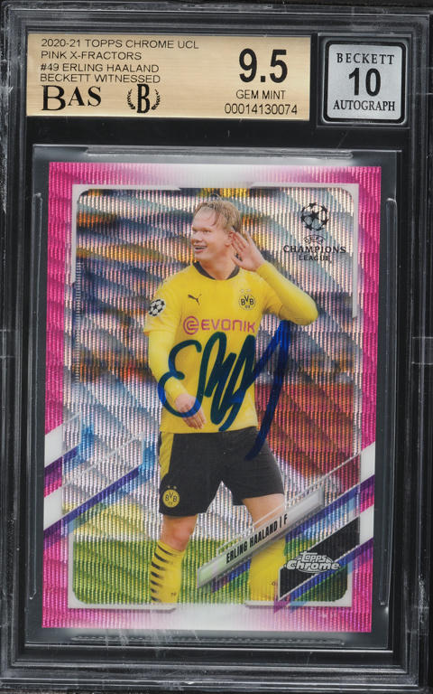 2020 Topps Living UEFA Champions League Erling Haaland ROOKIE RC