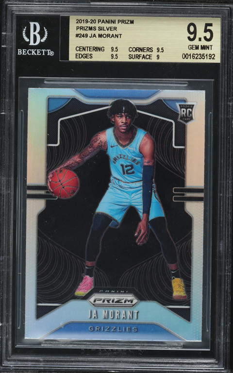 2019 Panini Prizm Silver Ja Morant ROOKIE #249 BGS 9.5 GEM MINT on