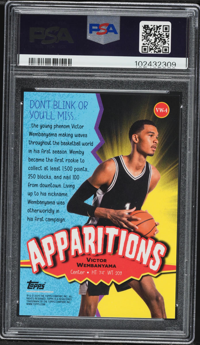 2023 Topps Mercury Insert Blue Refractor Victor Wembanyama ROOKIE /75 #VW-4 PSA 10 GEM MINT