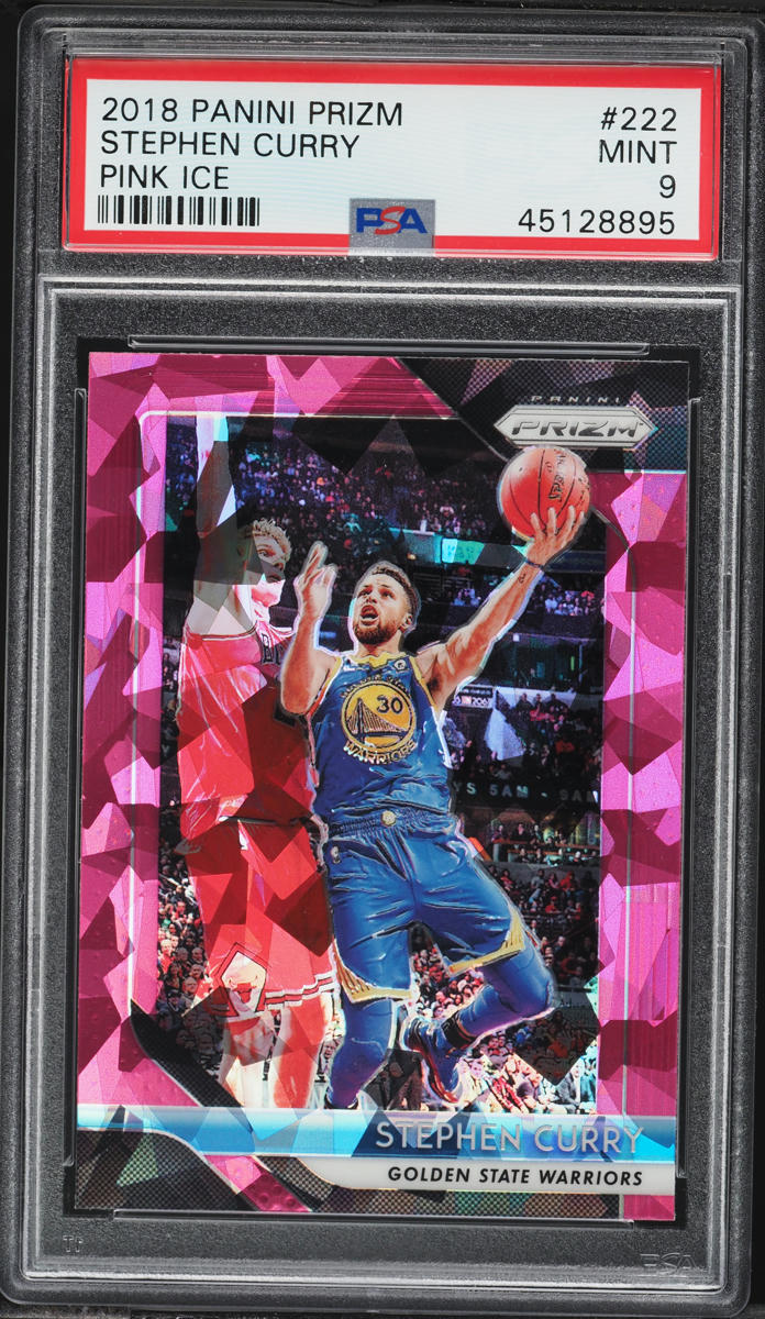 2018 Panini Prizm Pink Ice Stephen Curry #222 PSA 9 MINT
