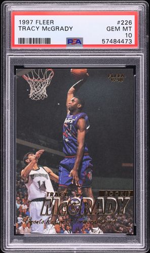 1997 Fleer Basketball Tracy McGrady ROOKIE #226 PSA 10 GEM MINT on