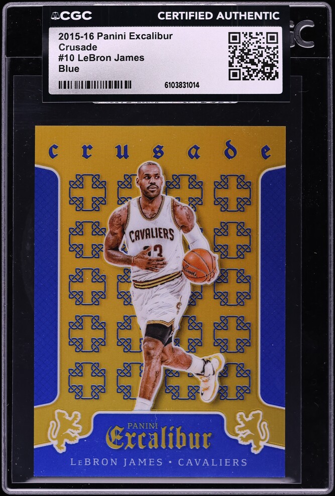 2015 Panini Excalibur Crusade Blue LeBron James /199 #10 CGC AUTH