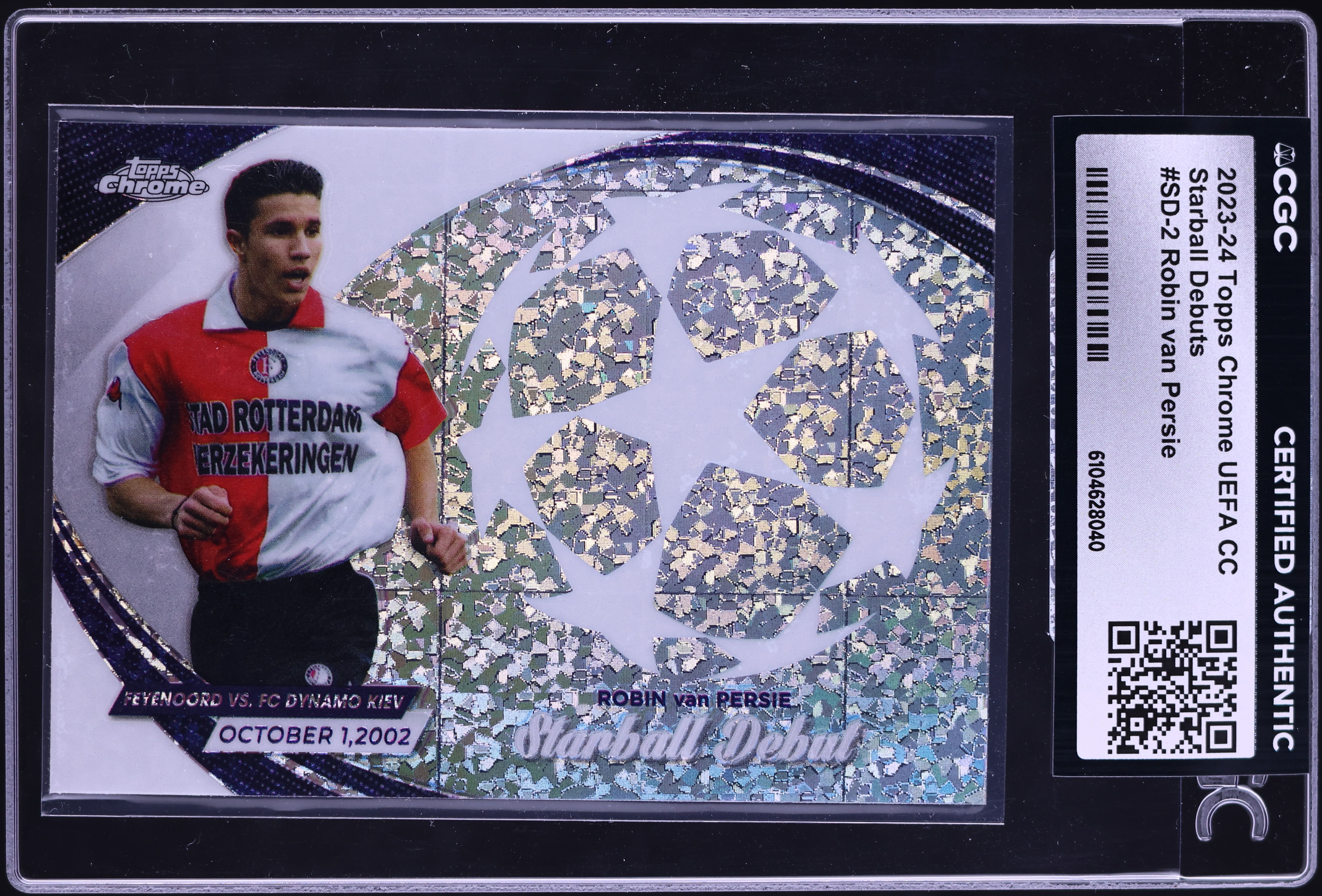 2023 Topps Chrome UEFA Club Competitions Starball Debuts Robin Van