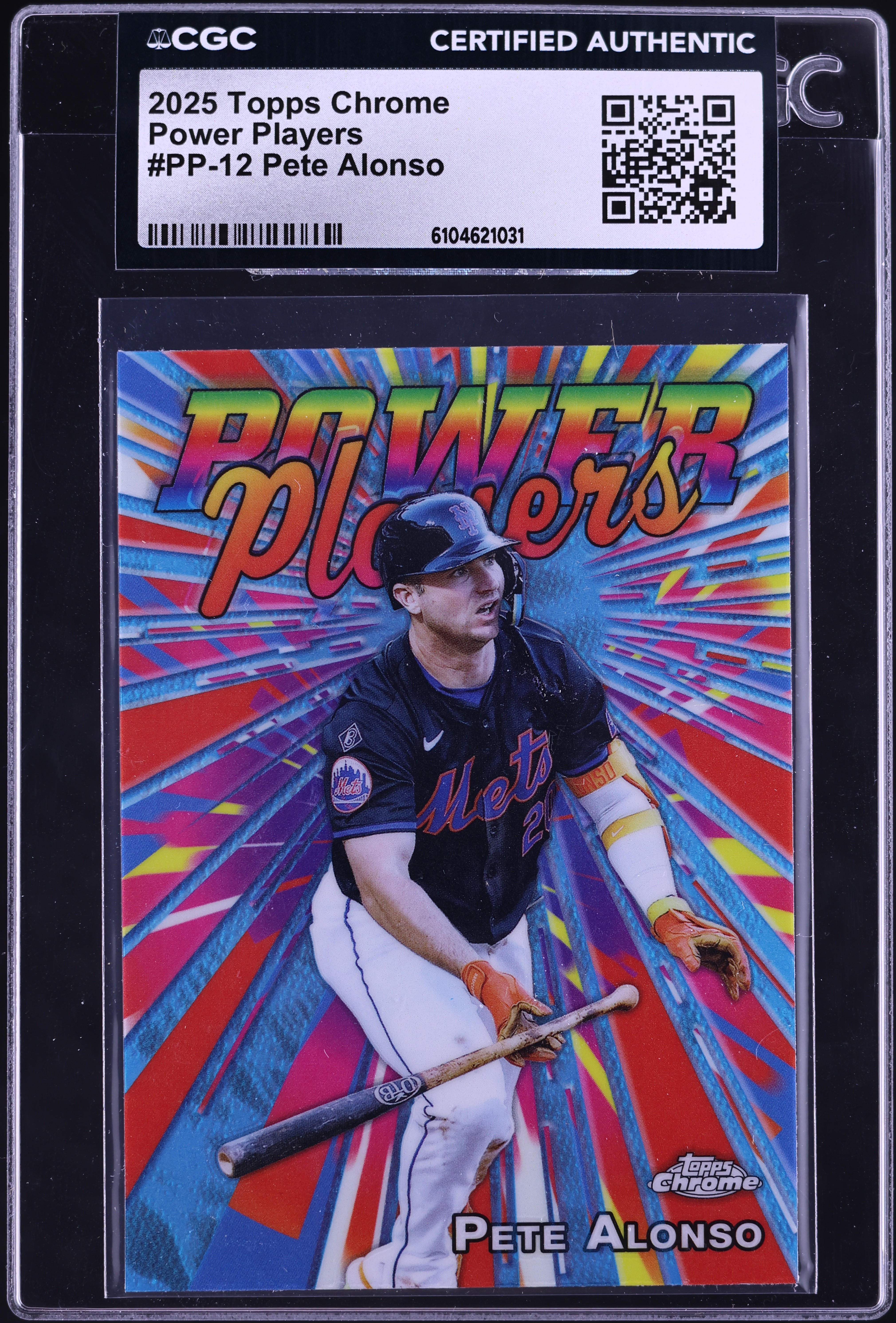 2025 Topps Chrome Power Players Pete Alonso #PP-12 CGC AUTH on 