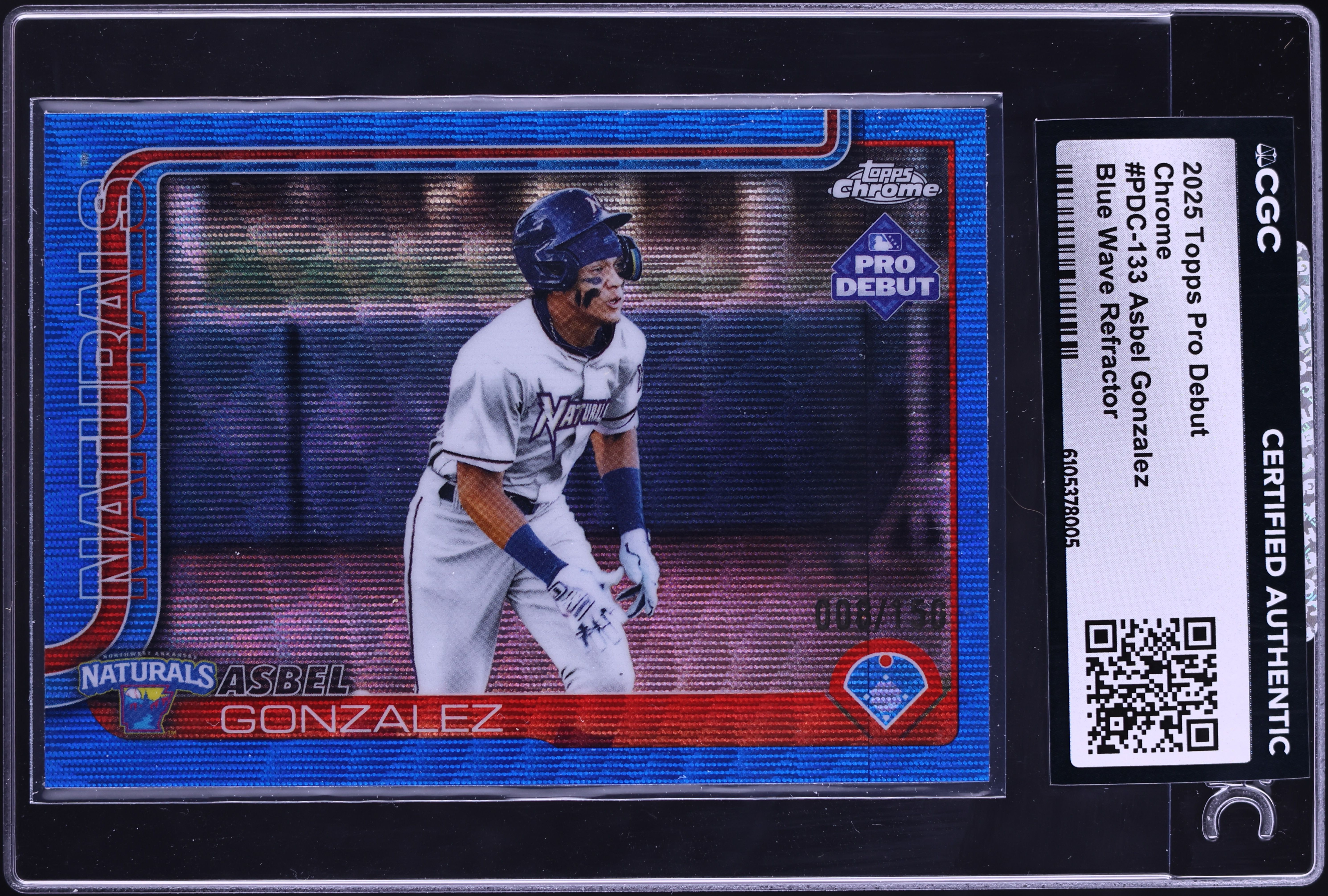 ごんざれす 2025 Topps Chrome Pro Debut Blue Wave Refractor Asbel Gonzalez