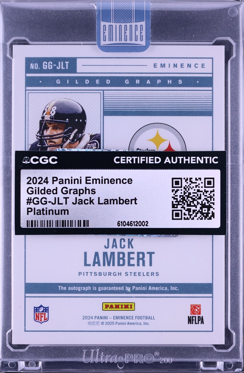 2024 Panini Eminence Gilded Graphs Platinum Jack Lambert AUTO 1/1 #GG-JLT CGC AUTH