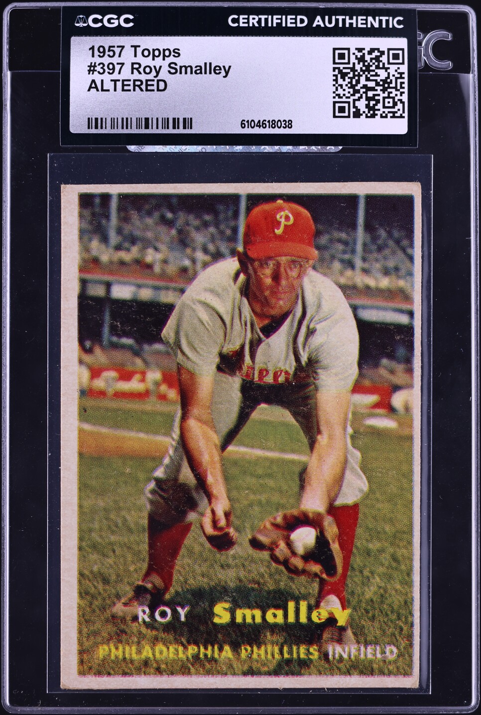 1957 Topps Roy Smalley #397 CGC ALTERED AUTH