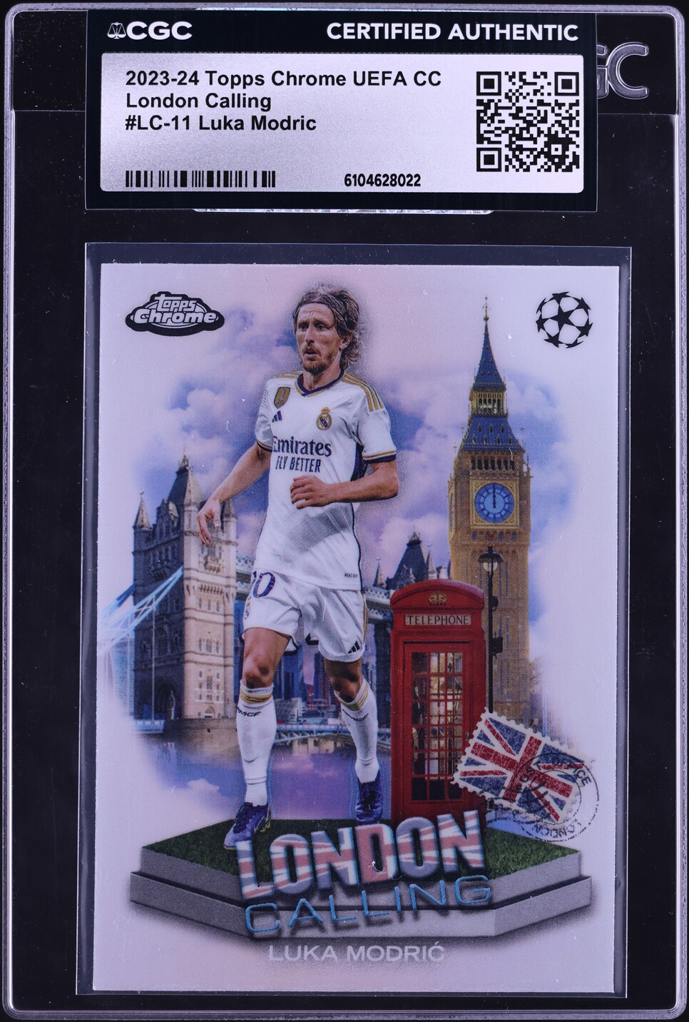 2023 Topps Chrome UEFA Club Competitions London Calling Luka Modric #LC-11 CGC AUTH