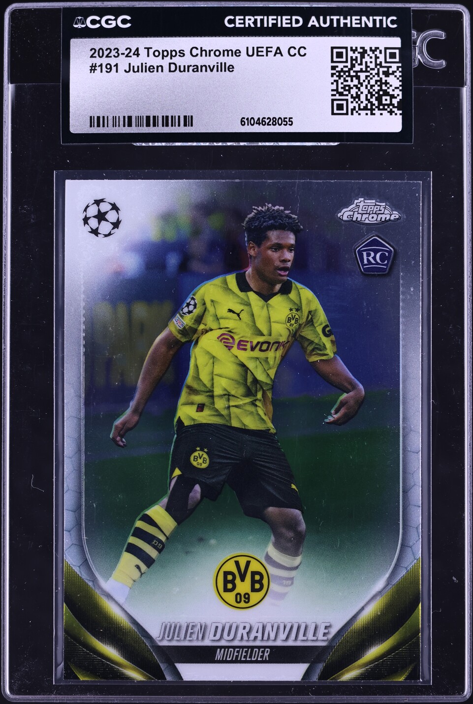 2023 Topps Chrome UEFA Club Competitions Julien Duranville ROOKIE