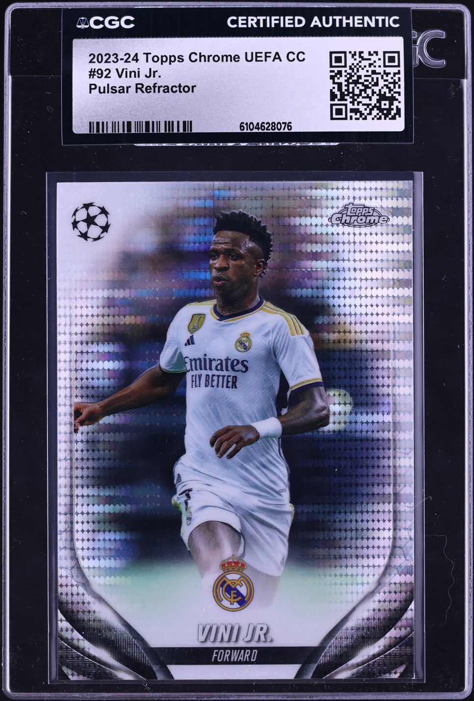 2023 Topps Chrome UEFA Club Competitions Pulsar Refractor Vini Jr