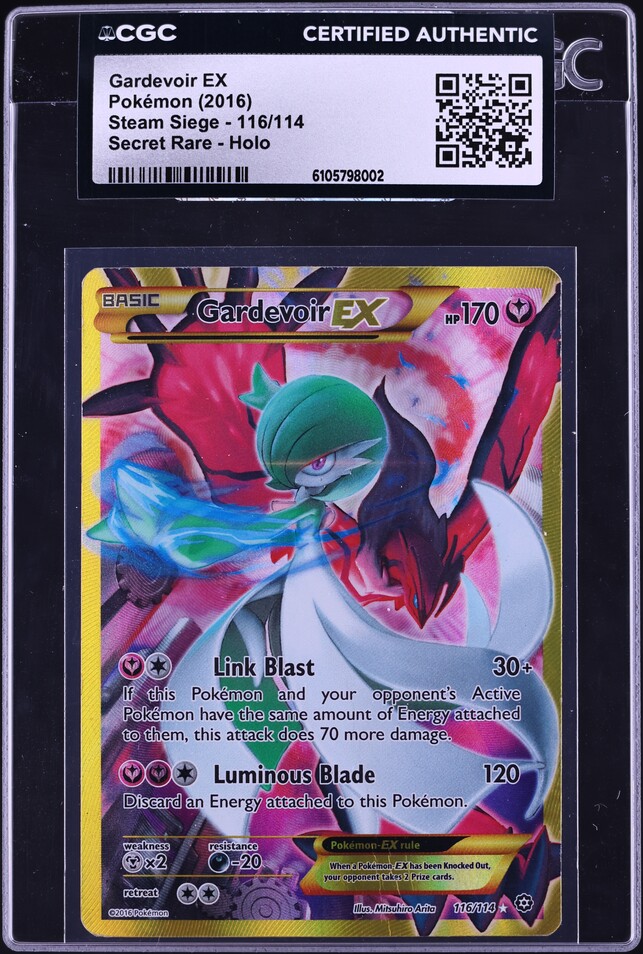 2016 Pokemon XY Steam Siege SEC Gardevoir EX #116 CGC AUTH