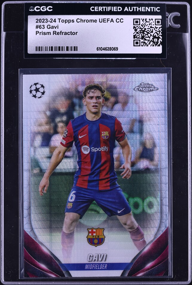 2024 Leaf In The Game Used Super Swatch Purple Holo Gavi PATCH