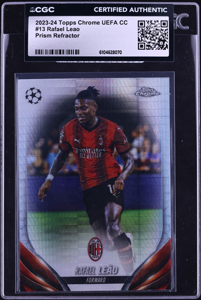 2022 Topps UEFA Club Competitions Orange Rafael Leao AUTO /25 #ALE