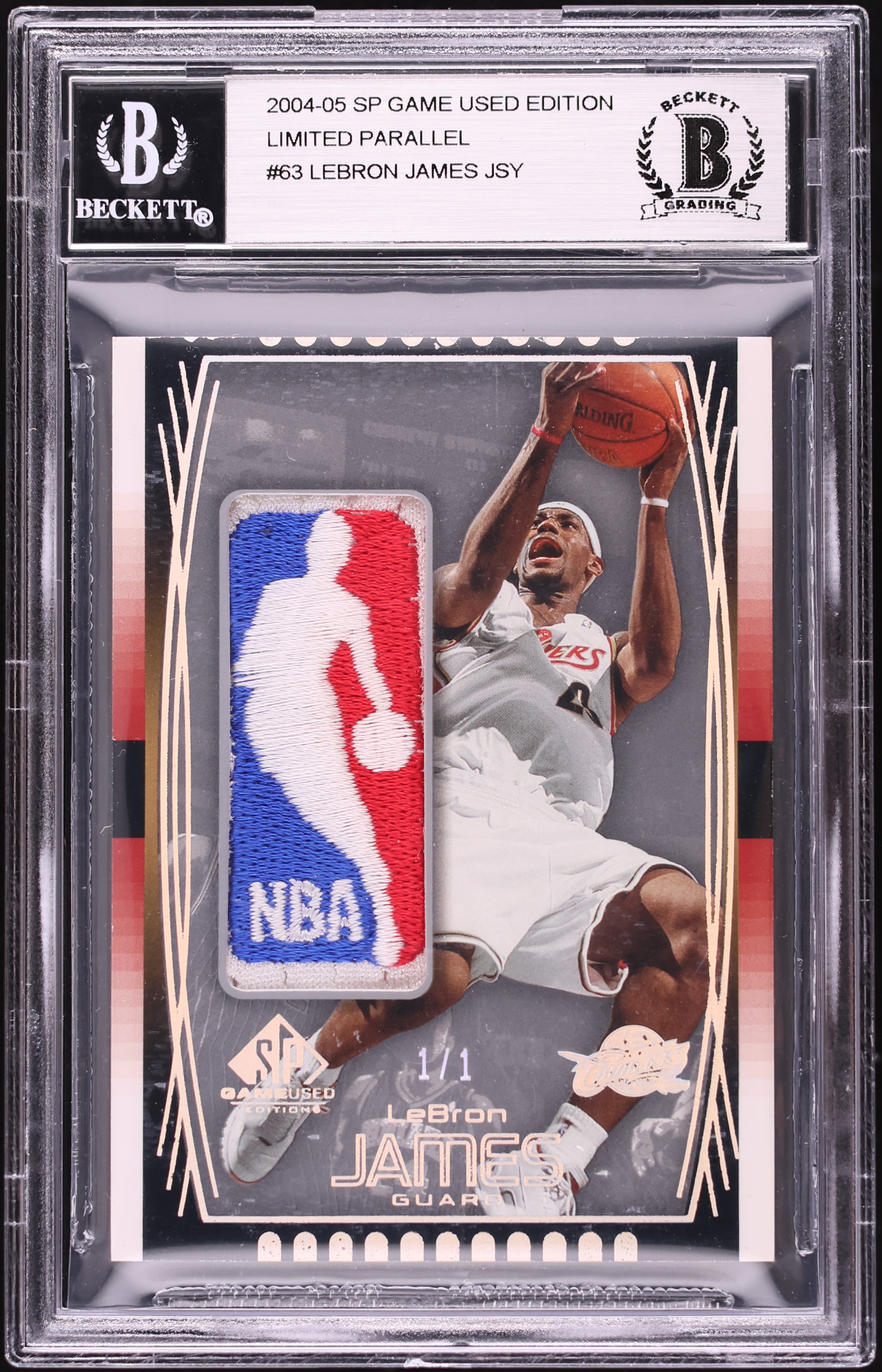 2004 SP Game Used Edition Limited Parallel LeBron James LOGOMAN