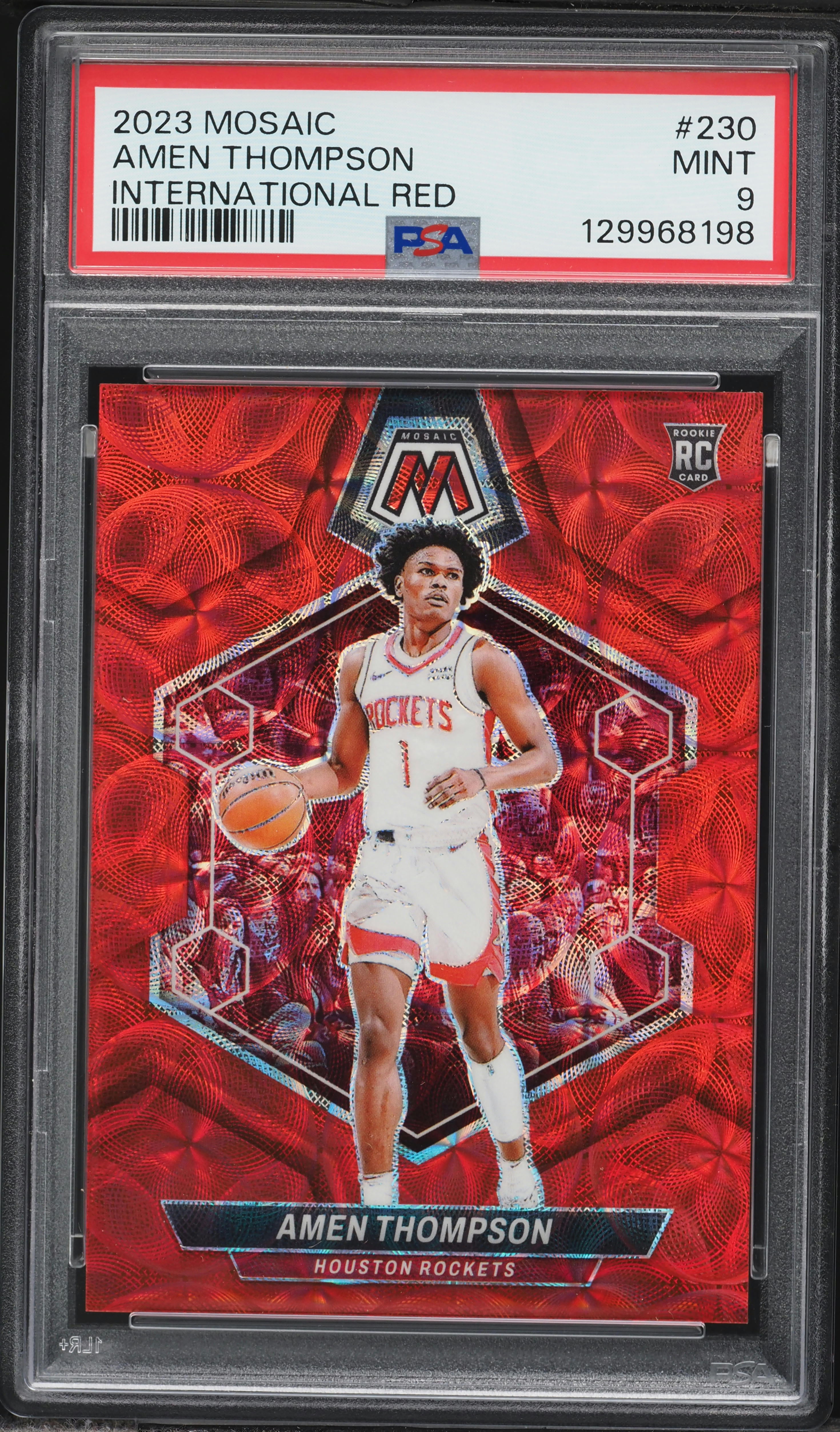 2023 Panini Mosaic International Red Amen Thompson ROOKIE /75 #230