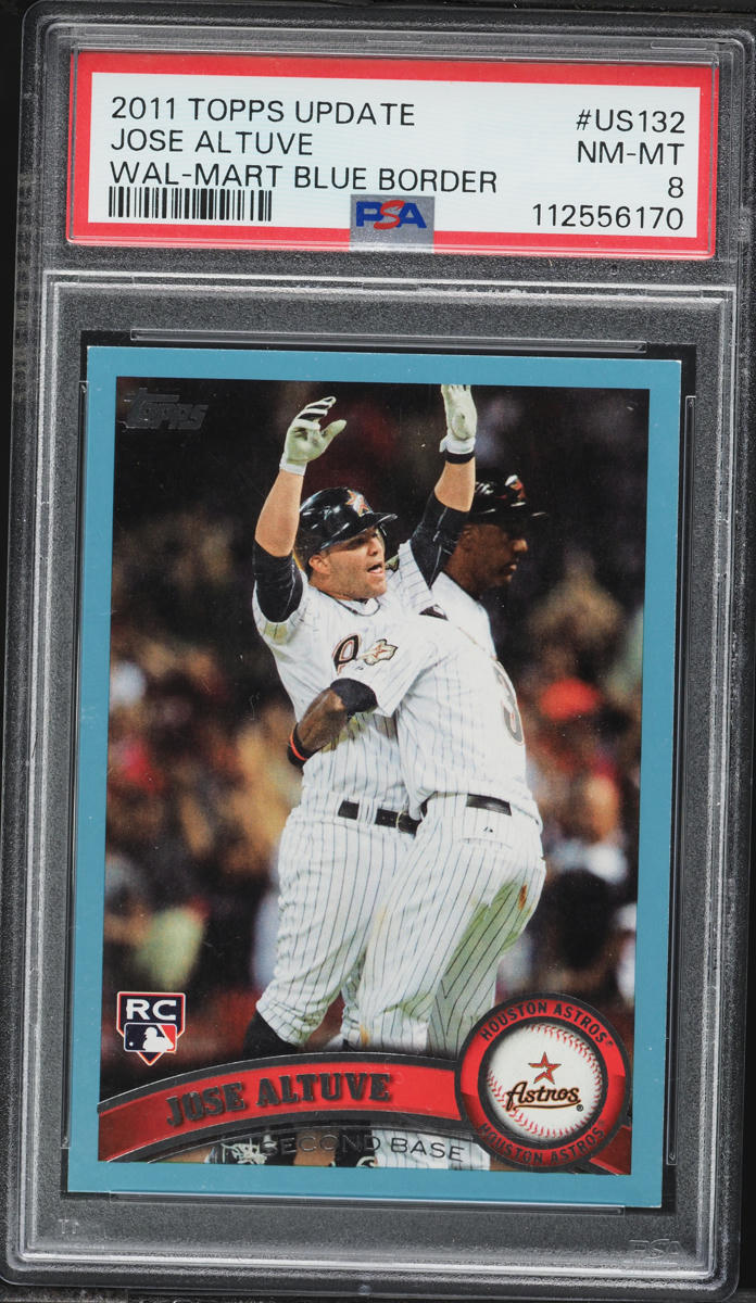 2011 Topps Update Wal-Mart Blue Border Jose Altuve ROOKIE #US132 PSA 8 NM-MT