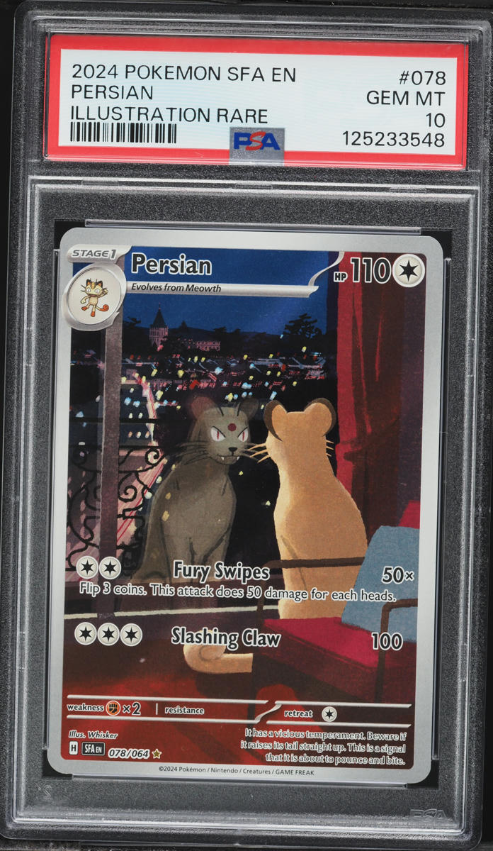 2024 Pokemon Scarlet & Violet Shrouded Fable IR Persian #78 PSA 10 GEM MINT