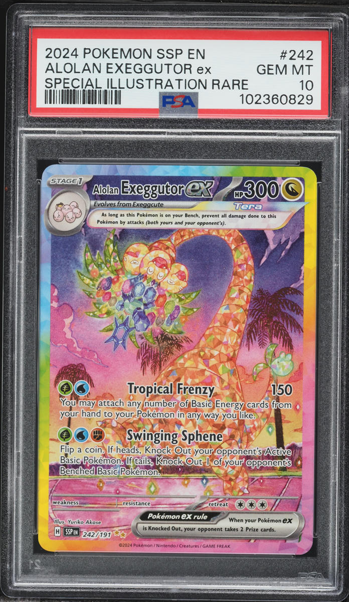 2024 Pokemon Scarlet & Violet Surging Sparks SIR Alolan Exeggutor EX #242 PSA 10 GEM MINT