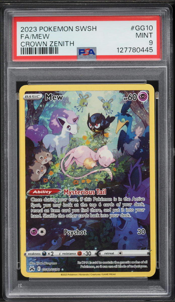 2023 Pokemon Sword & Shield Crown Zenith Alt Art Mew #GG10 PSA 9 MINT