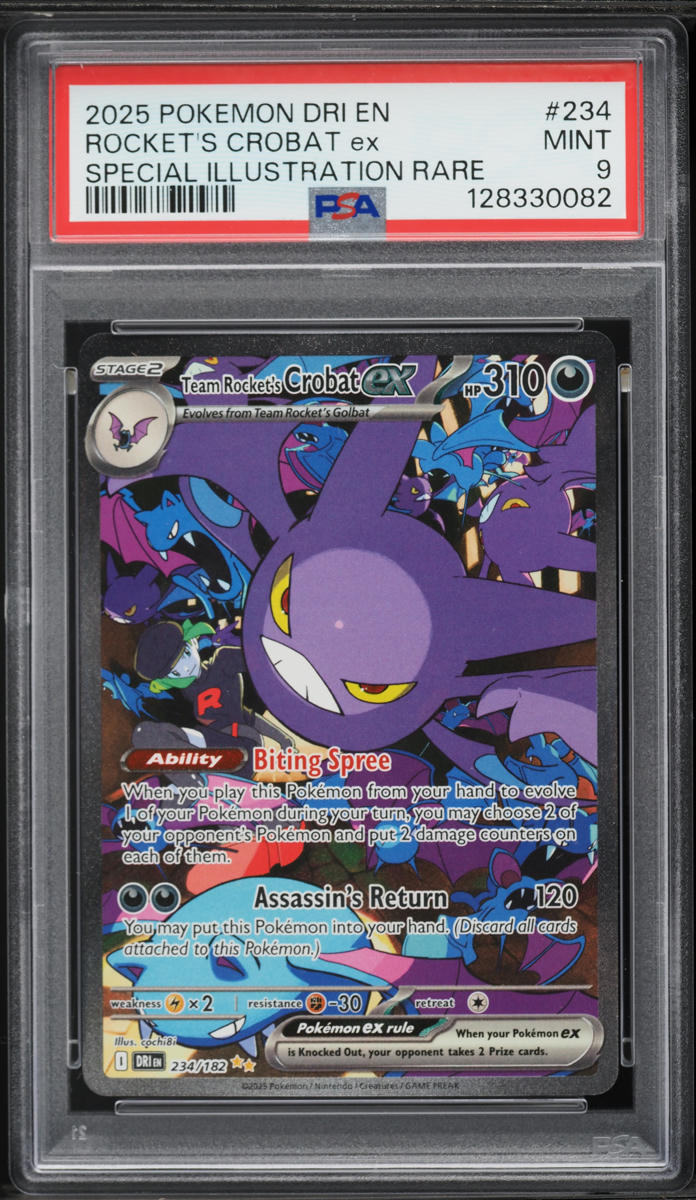 2025 Pokemon Scarlet & Violet Destined Rivals SIR Team Rocket's Crobat EX #234 PSA 9 MINT