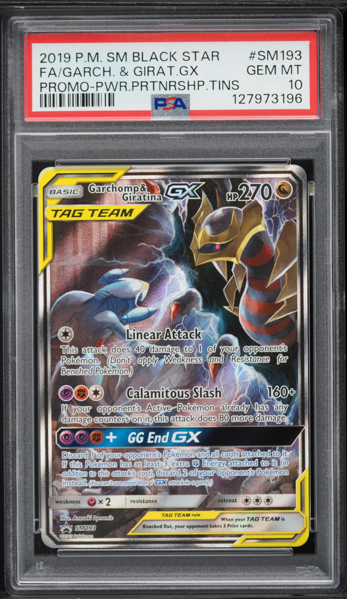 2019 Pokemon Sun & Moon Promo Full Art Garchomp & Giratina GX #SM193 PSA 10 GEM MINT