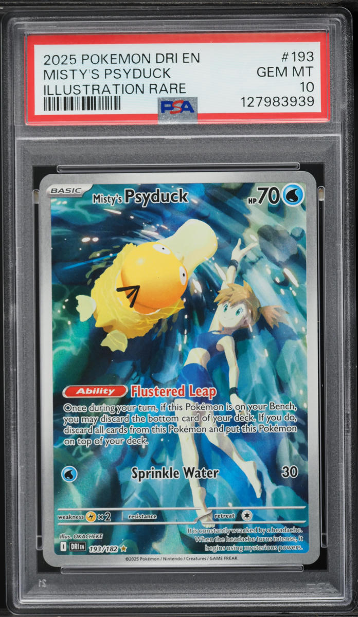 2025 Pokemon Scarlet & Violet Destined Rivals IR Misty's Psyduck #193 PSA 10 GEM MINT