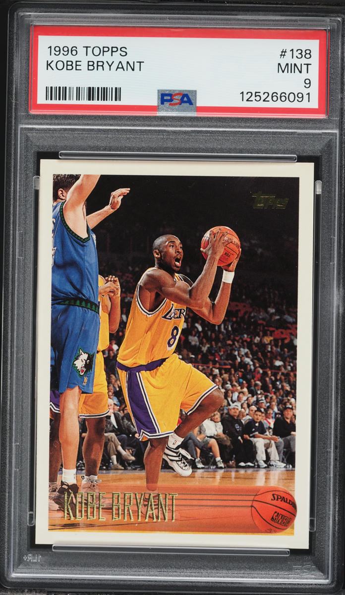 1996 Topps Basketball Kobe Bryant ROOKIE #138 PSA 9 MINT