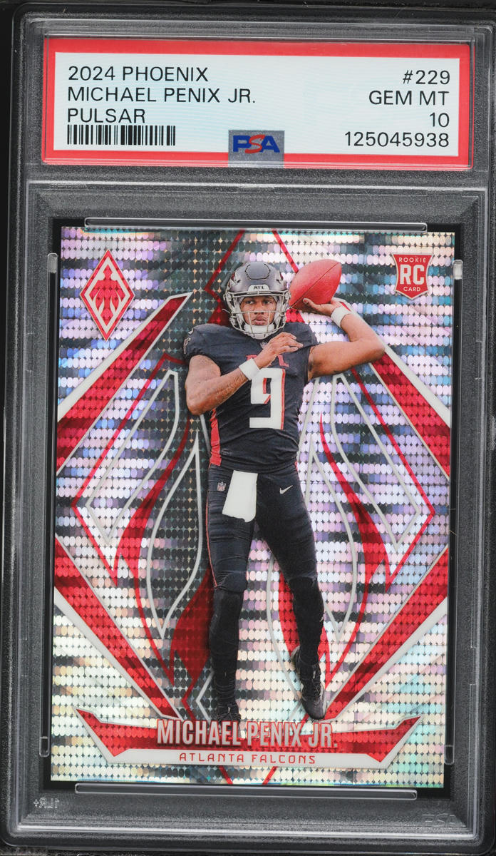 2024 Panini Phoenix Pulsar Michael Penix Jr. ROOKIE /200 #229 PSA 10 GEM MINT