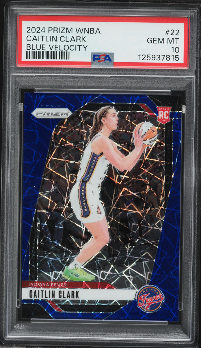 2024 Panini Prizm WNBA Blue Velocity Caitlin Clark ROOKIE #22 PSA 10 GEM MINT