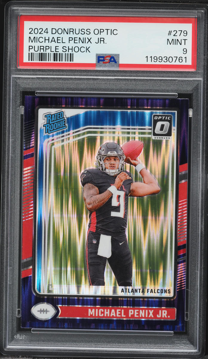 2024 Donruss Optic Purple Shock Michael Penix Jr. ROOKIE #279 PSA 9 MINT