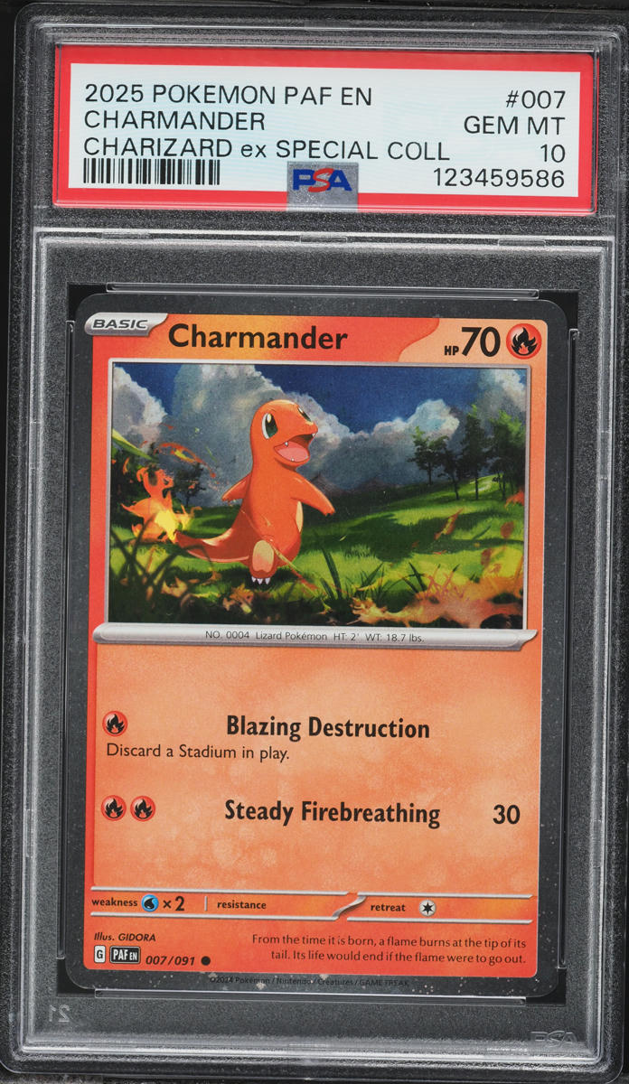 2025 Pokemon Scarlet & Violet Paldean Fates Charizard Ex Special Charmander #7 PSA 10 GEM MINT