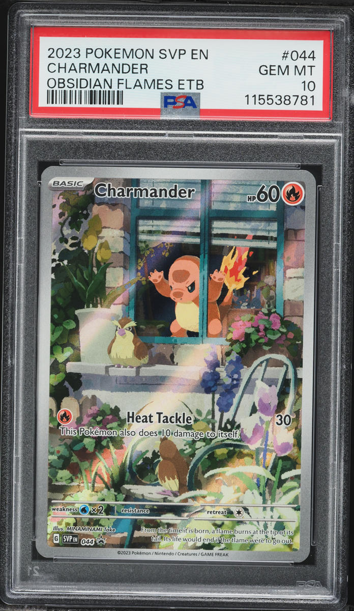 2023 Pokemon Scarlet & Violet Promo Obsidian Flames ETB Alt Art Charmander #44 PSA 10 GEM MINT