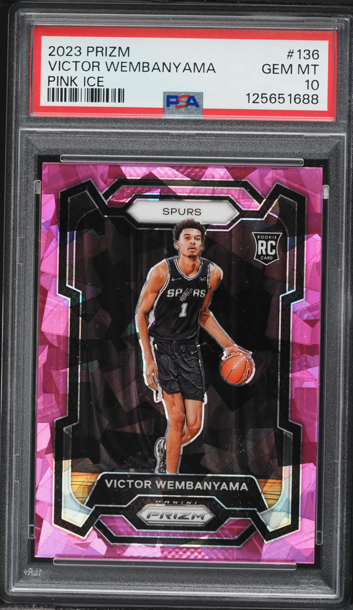 2023 Panini Prizm Pink Ice Victor Wembanyama ROOKIE #136 PSA 10 GEM MINT