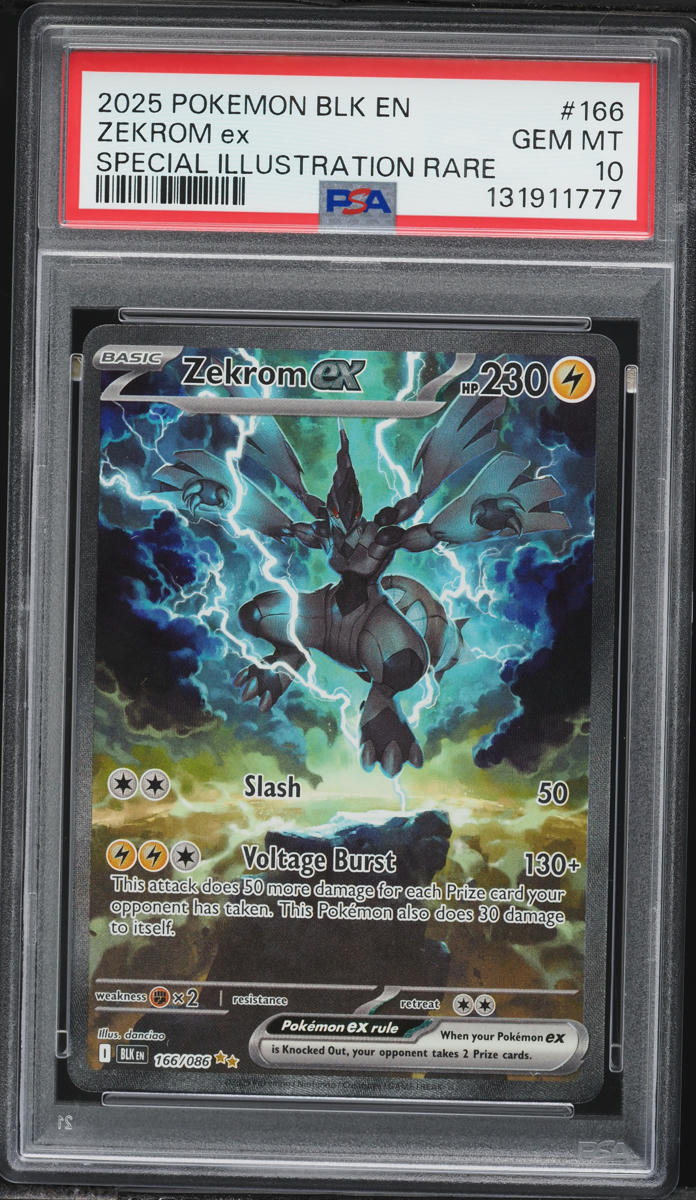 2025 Pokemon Scarlet & Violet Black Bolt SIR Zekrom EX #166 PSA 10 GEM MINT