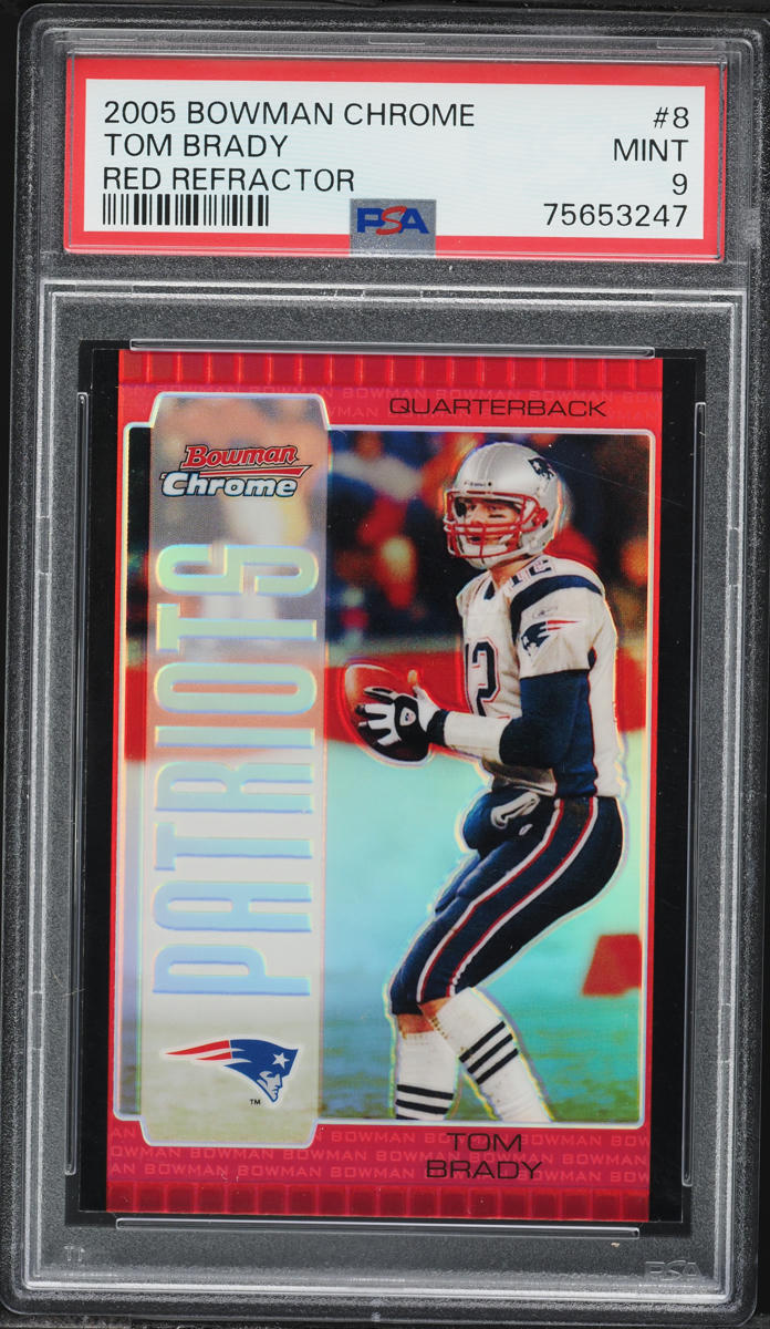 2005 Bowman Chrome Red Refractor Tom Brady #8 PSA 9 MINT