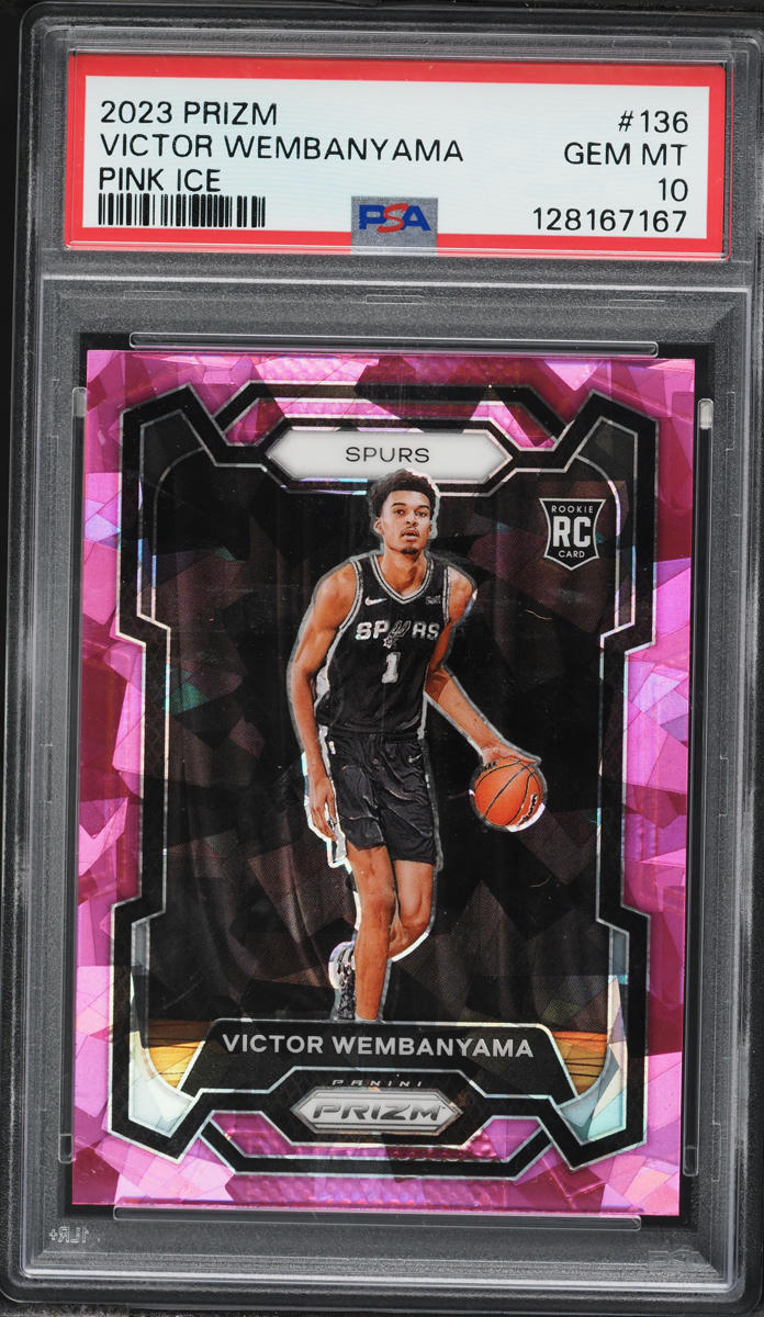 2023 Panini Prizm Pink Ice Victor Wembanyama ROOKIE #136 PSA 10 GEM MINT