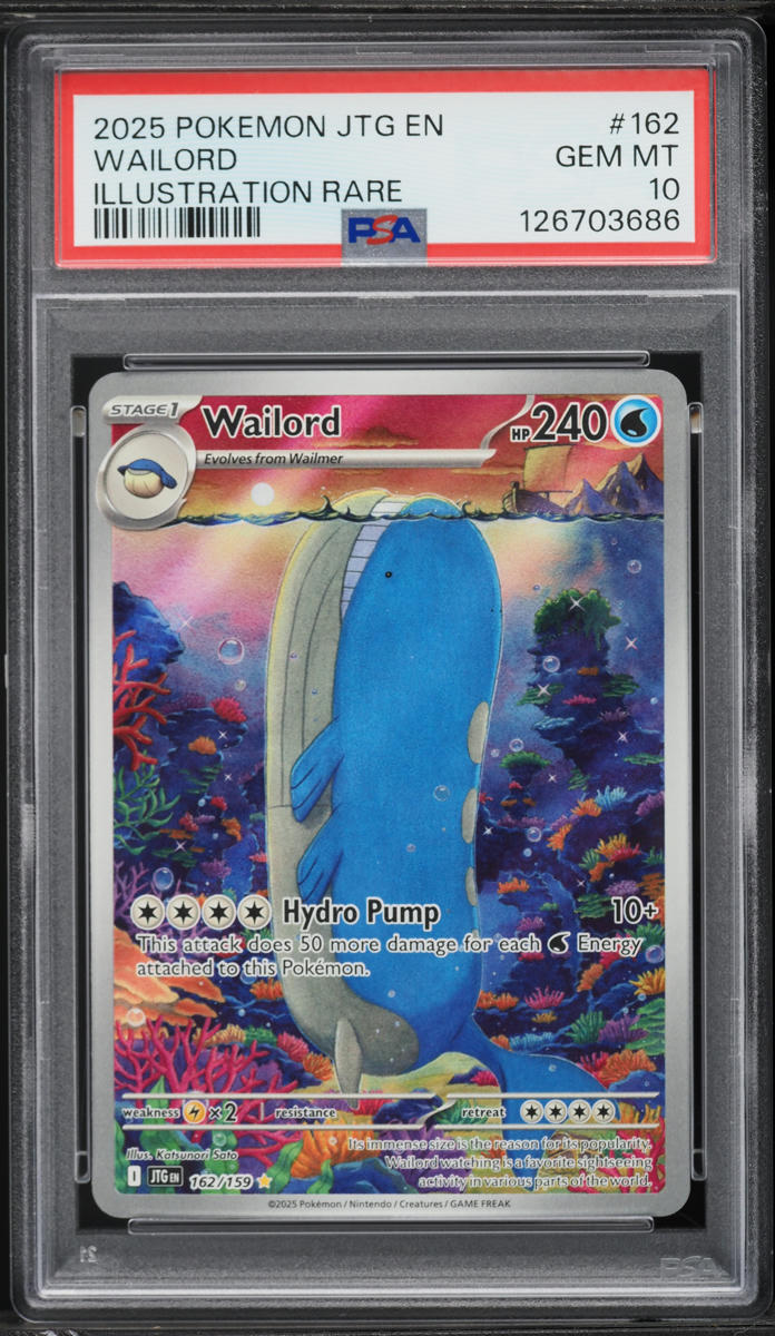 2025 Pokemon Scarlet & Violet Journey Together IR Wailord #162 PSA 10 GEM MINT