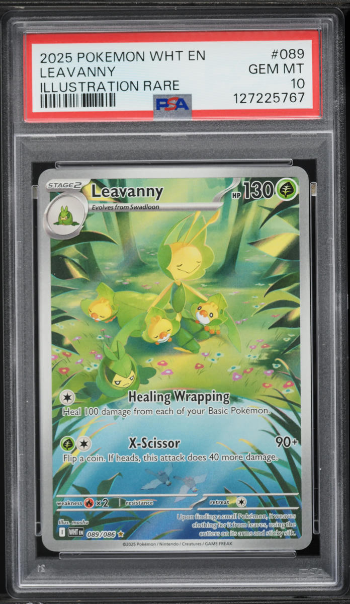 2025 Pokemon Scarlet & Violet White Flare IR Leavanny #089 PSA 10 GEM MINT