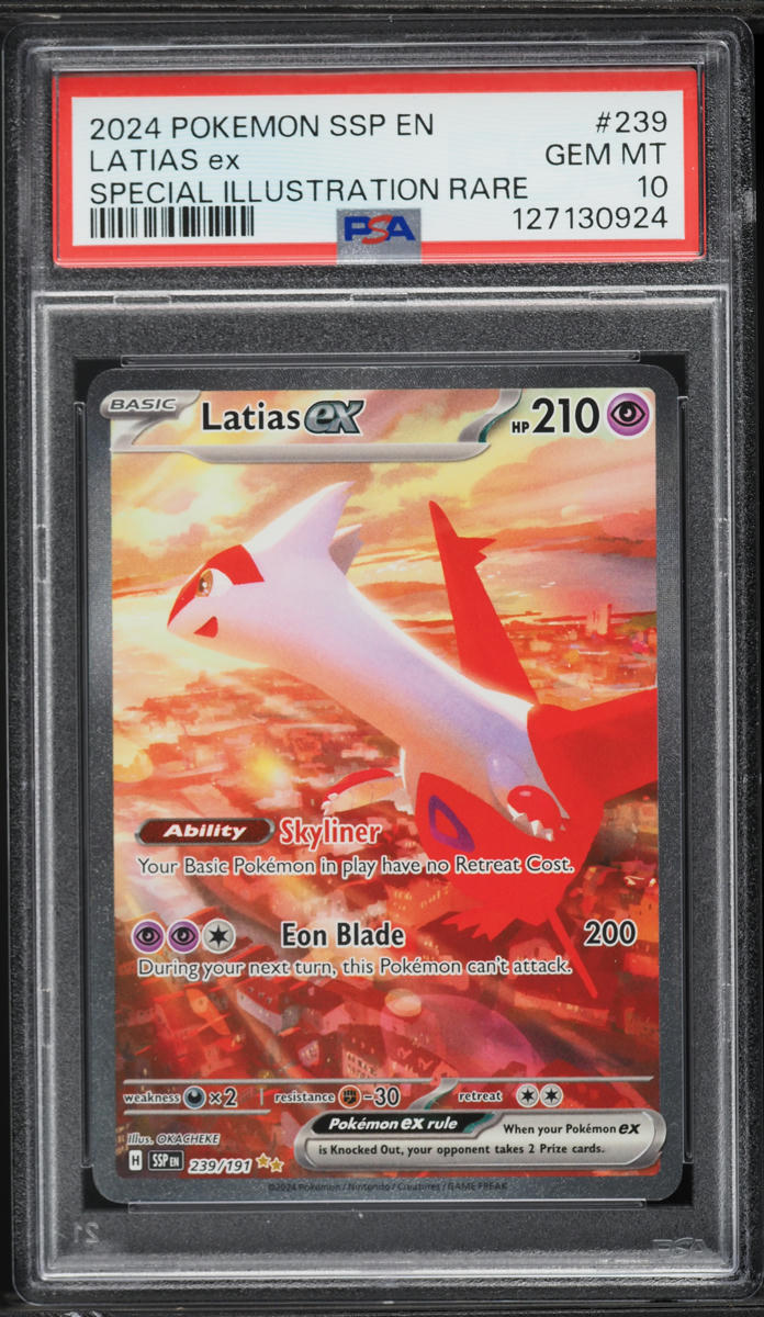 2024 Pokemon Scarlet & Violet Surging Sparks SIR Latias EX #239 PSA 10 GEM MINT