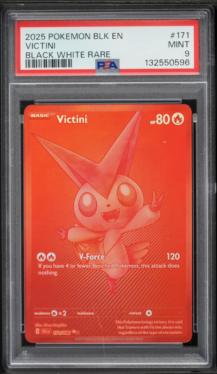 2025 Pokemon Scarlet & Violet Black Bolt BWR Victini #171 PSA 9 MINT