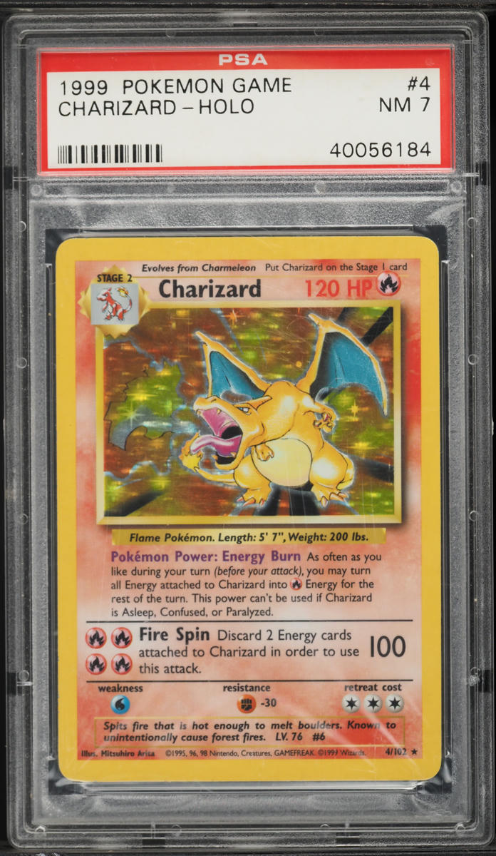 1999 Pokemon Base Set Holo Charizard #4 PSA 7 NRMT