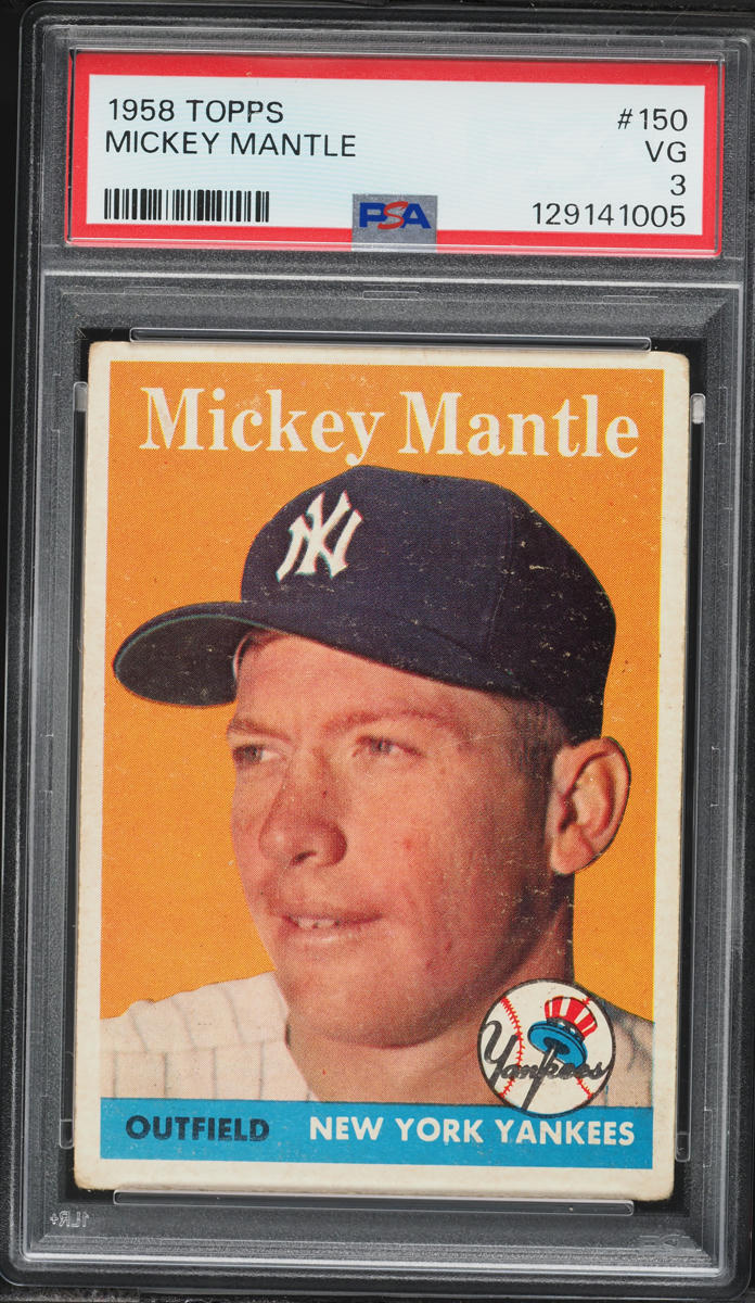 1958 Topps Mickey Mantle #150 PSA 3 VG
