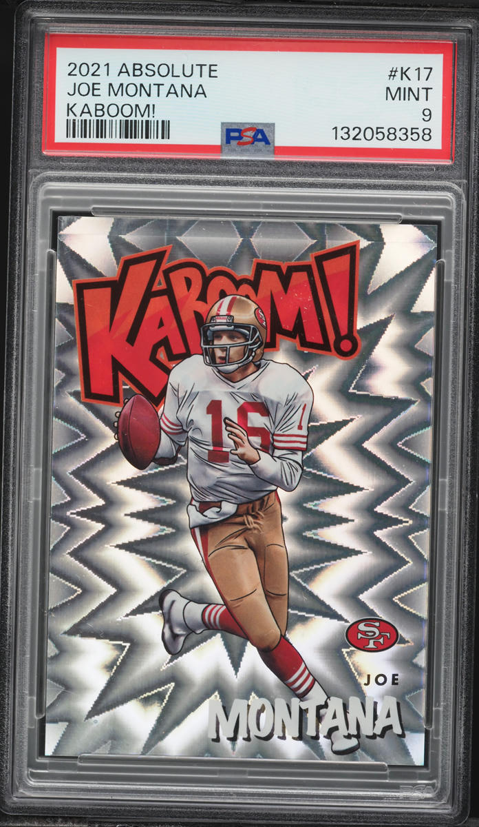 2021 Absolute Kaboom! Joe Montana #K17 PSA 9 MINT