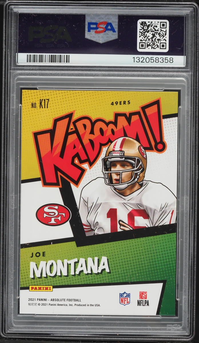 2021 Absolute Kaboom! Joe Montana #K17 PSA 9 MINT