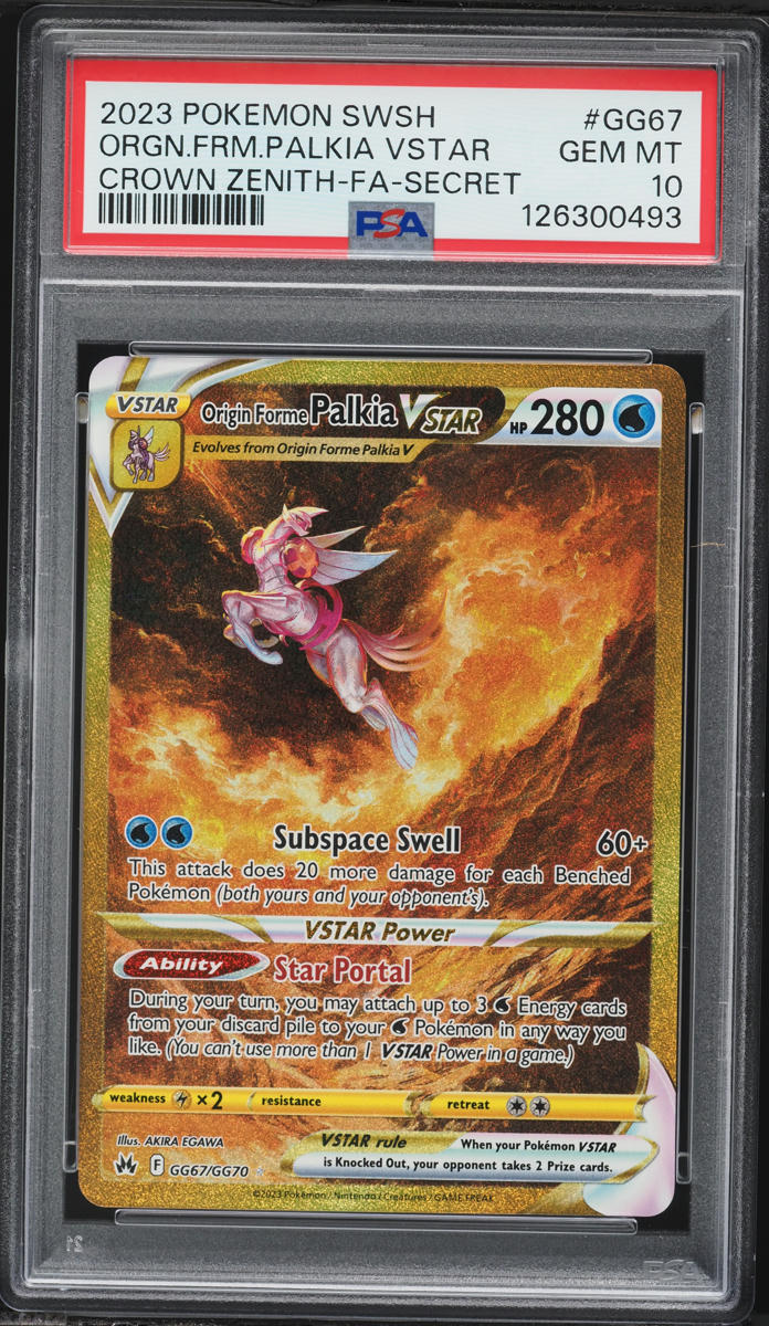 2023 Pokemon SWSH Crown Zenith Gold Rare Origin Forme Palkia VSTAR #GG67 PSA 10 GEM MINT