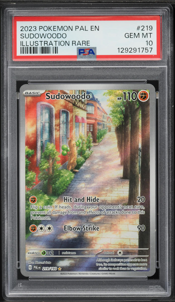 2023 Pokemon Scarlet & Violet Paldea Evolved IR Sudowoodo #219 PSA 10 GEM MINT