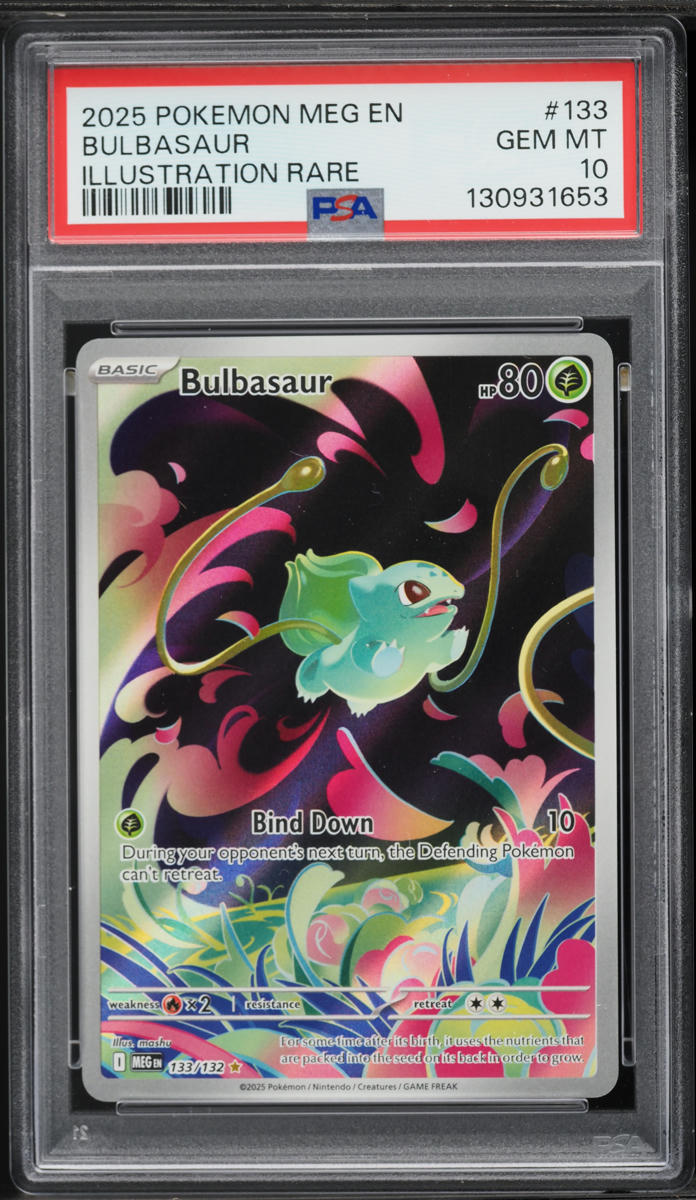 2025 Pokemon Mega Evolution IR Bulbasaur #133 PSA 10 GEM MINT