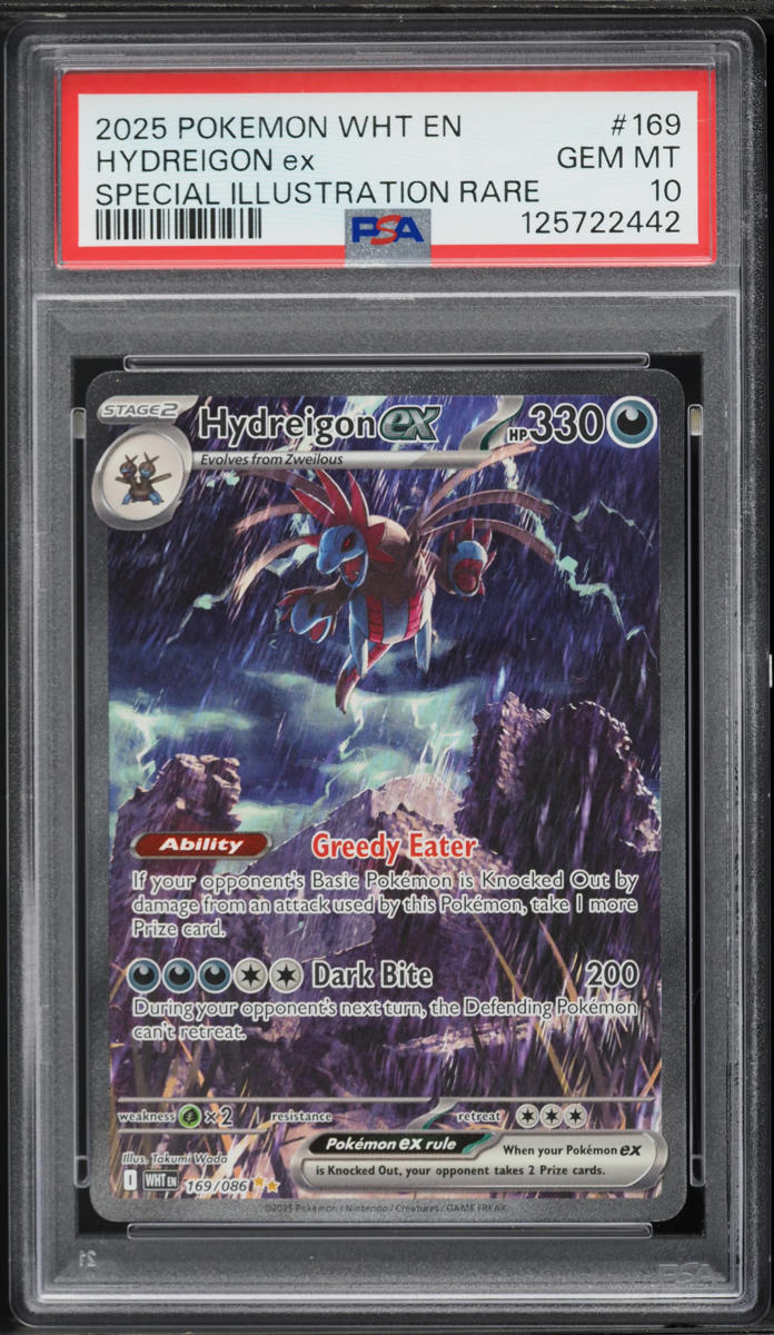 2025 Pokemon Scarlet & Violet White Flare SIR Hydreigon ex #169 PSA 10 GEM MINT