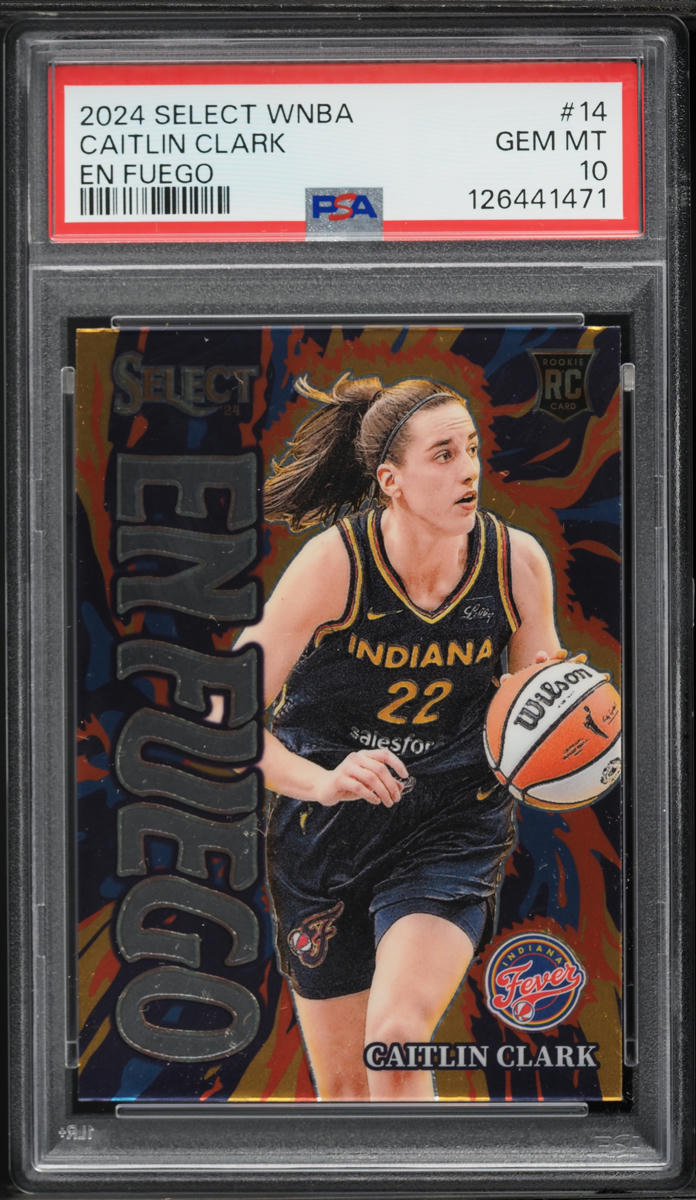 2024 Select WNBA En Fuego Caitlin Clark ROOKIE #14 PSA 10 GEM MINT